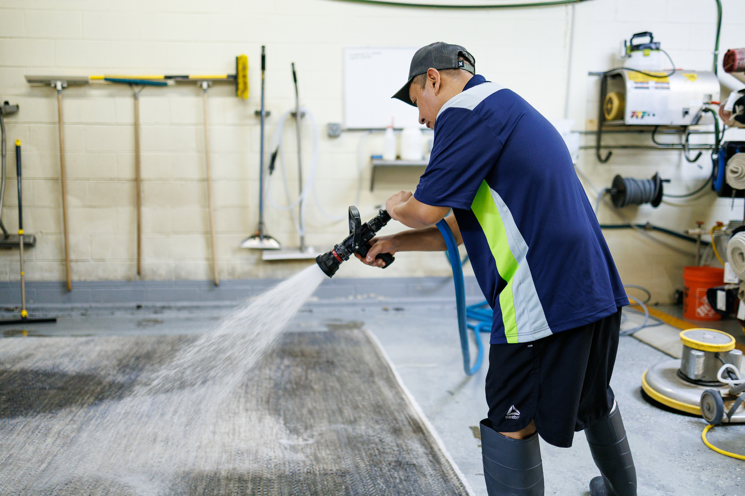 Carpet cleaning process