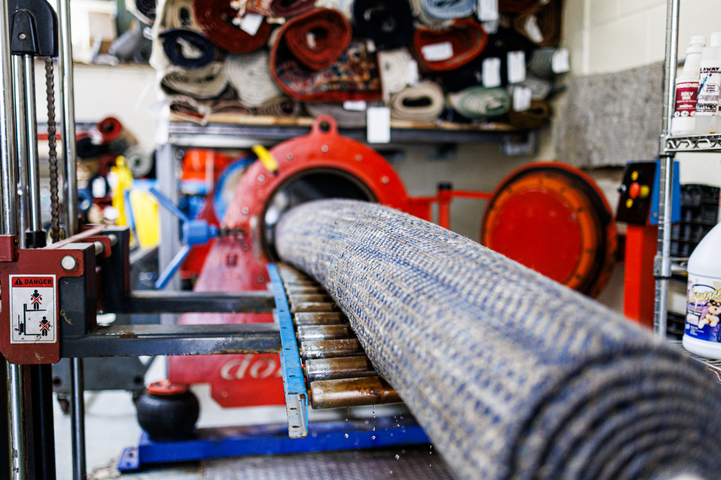 Rug cleaning close-up