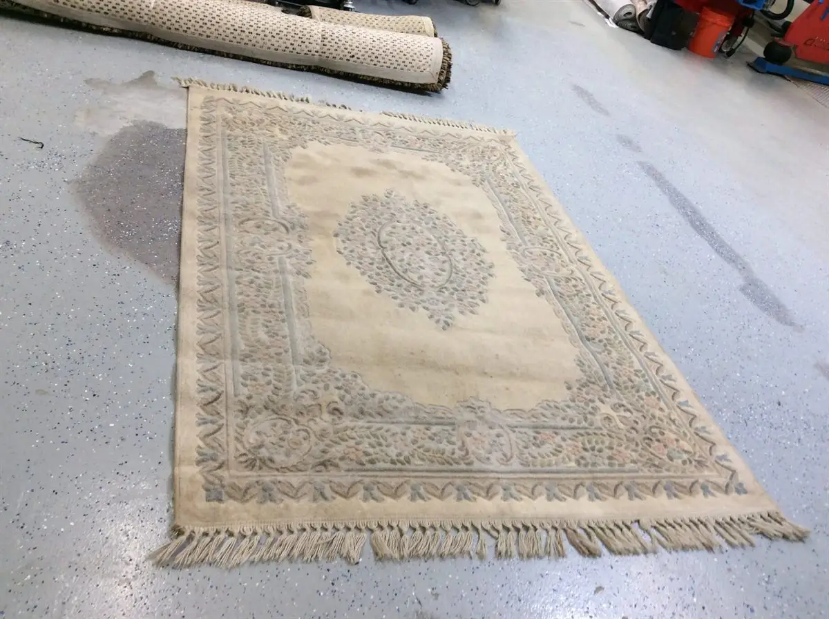 Chinese rug before cleaning