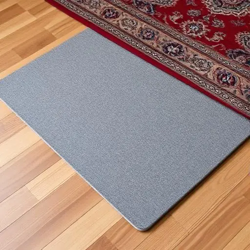 Felt rug pad closeup showing dense cushioning